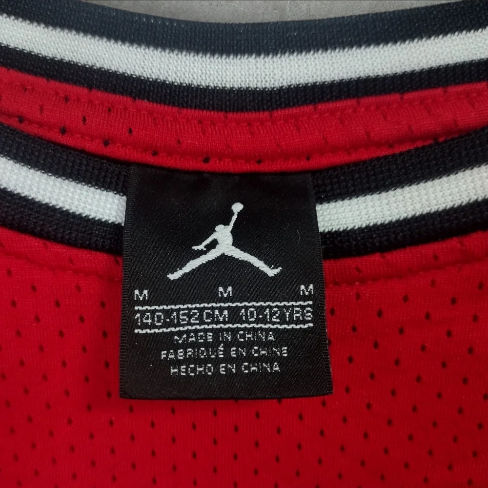 Girls Jordan Red Jersey Shift Dress With Pockets Size Medium